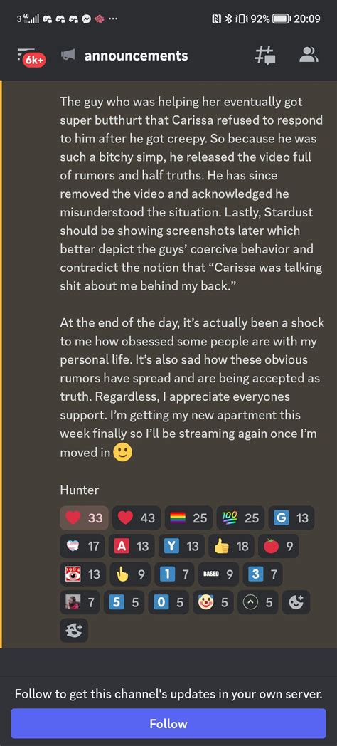 carissa avallone leak|Hunter Avallone posts an update on his Discord : r/Destiny